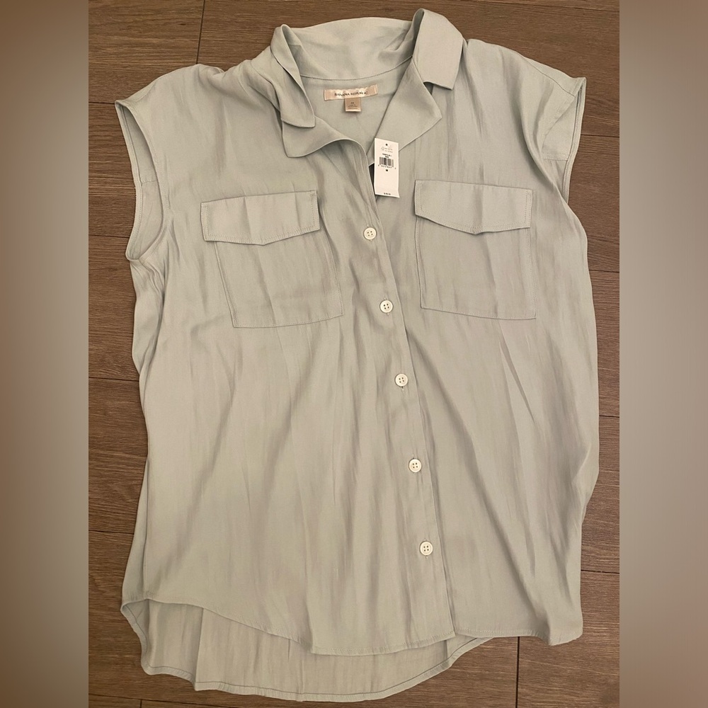 Sage green top